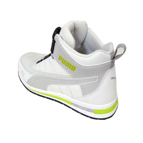 安全靴 プーマ PUMA TWISTBACK ホワイト DISK MID 63.213.0 25.0〜28.0cm ファイバー先芯 ダイヤル (w06677)