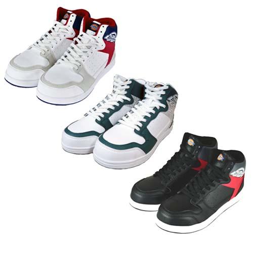 安全靴 Dickies ディッキーズ D-3318 鋼鉄先芯 24.5〜28.0cm ハイカット 紐 (w06832)