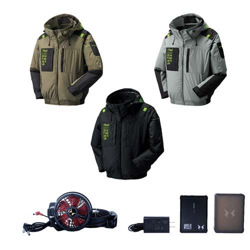 即日発送】空調 作業服 ベスト 遮熱性 アルミニスト ファン付き セット