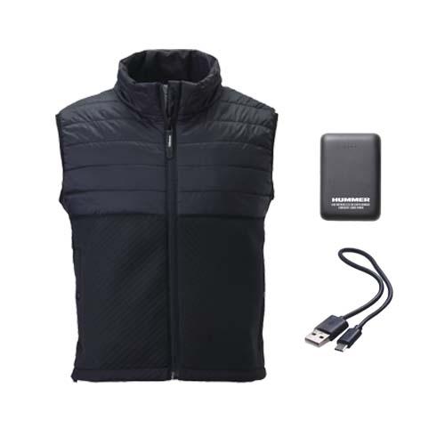ヒートウェア HUMMERハイブリッドヒーターベストとバッテリーのセット アタックベース 80000 S M L LL 3L 5L (w07320)