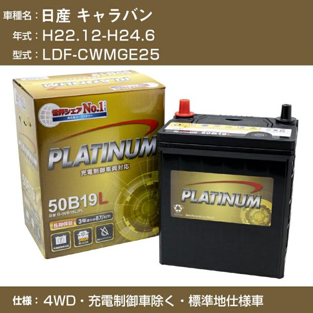 ≪日産 キャラバン≫LDF-CWMGE25 H22.12-H24.6 4WD 充電制御車除く 標準地仕様車 適合参考 デルコア Dellkor G-120D31R/PL カーバッテリー カーメンテナンス 車検整備 自動車用品【H04006】