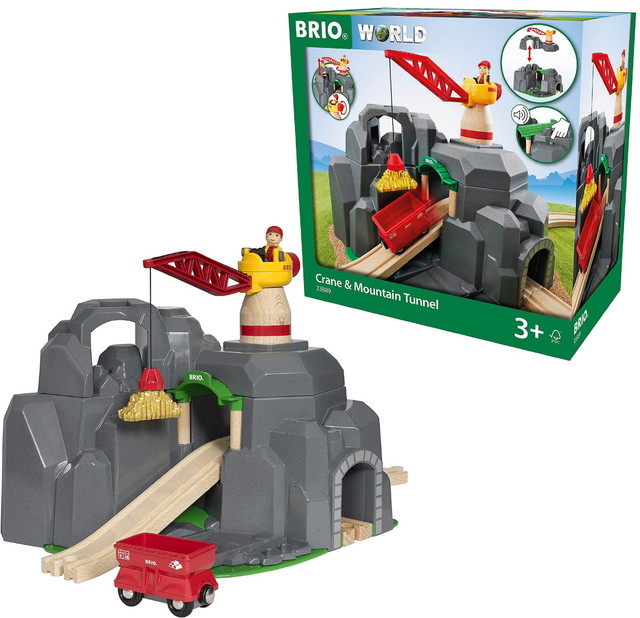 3月上旬→3月下旬入荷予定　【送料無料】　クレーン＆マウンテントンネル　33889 BRIO ブリオ 知育玩具