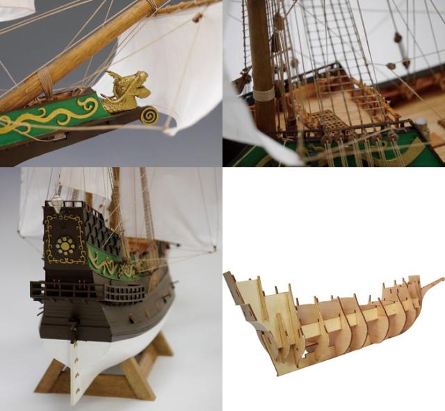 Woody JOE 1/80 木製キット 帆船模型 サン・ファン・バウティスタ レーザーカット加工 伊達の黒船 未組立 | ウッディジョー 1⁄80 サン・ファン・バウティスタ 木製帆船