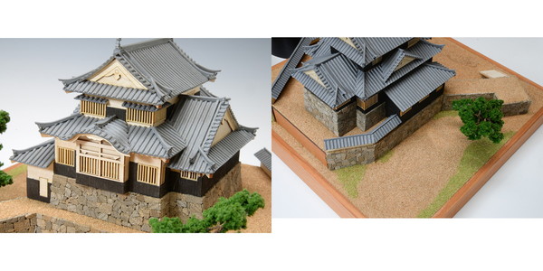 ウッディジョー 1/150 備中松山城 木製模型 組み立てキット ウッディジョー 木製建築模型 1⁄150 松山城  | ウッディジョー 1