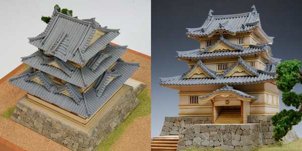 送料無料】 ウッディジョー 木製建築模型 1/150 宇和島城