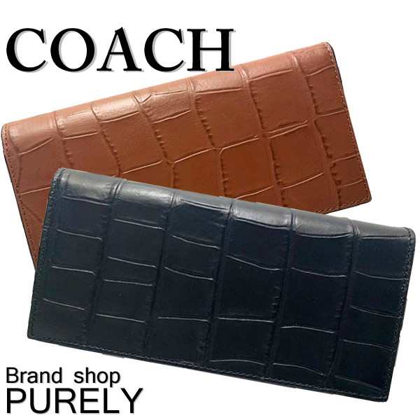 コーチ F 財布 メンズ Coach 長財布 エンボスド クロコ レザー ブレスト ポケット ウォレット F Coach メンズ の通販はau Pay マーケット Brandshop Purely Au Pay マーケット店