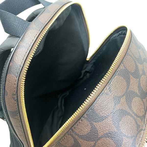 コーチ COACH バック リュック・デイパック レディース アウトレット PVC コーティングキャンバス レザー シグネチャー 6495 IMAA8 ﾌﾞﾗｳﾝ×ﾌﾞﾗｯｸ コーチ COACH レディース WWWの通販は
