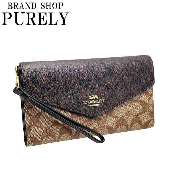 コーチ COACH 小物 財布 長財布 レディース アウトレット PVCコーティングキャンバス×レザー C7615 FC7615 IMNOX カーキ/ブラウンマルチ WWWの通販はその他財布