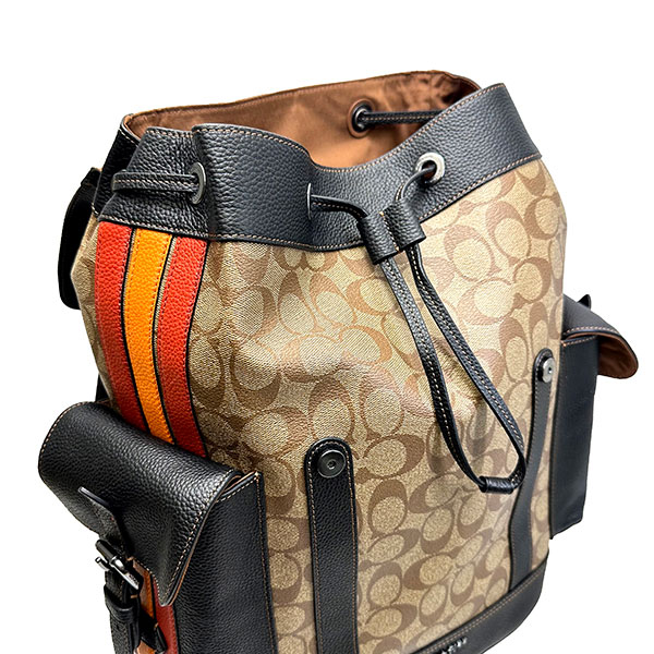 コーチ COACH バッグ リュック バックパック メンズ アウトレット レザー CB902 FCB902 QBV0S カーキ/テラコッタマルチ MMM