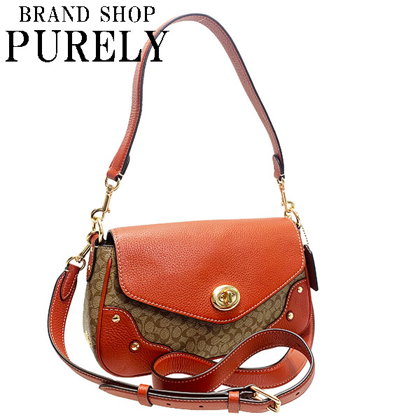 コーチ COACH バッグ ショルダーバッグ レディース アウトレット PVCコーティングキャンバス×レザー CE639 FCE639 IMV3E ブラウンピンク WWW コーチ COACH バッグ ショルダーバッグ レディース アウトレット PVC