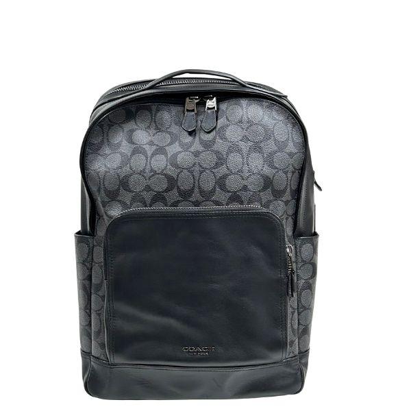 コーチ バッグ メンズ COACH リュックサック シグネチャー グラハム バックパック F38755 QBMI5 チャコール×ブラック COACH メンズ_1