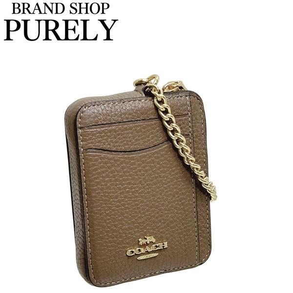 コーチ 財布 レディース COACH コインケース ペブルド レザー ジップ カード ケース 6303 IMV2R ダークストーン