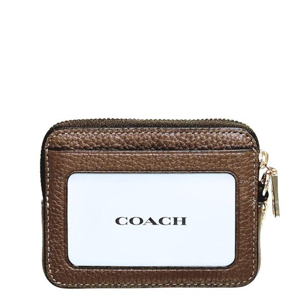 コーチ 財布 レディース COACH コインケース ペブルド レザー ジップ カード ケース 6303 IMV2R ダークストーン_2