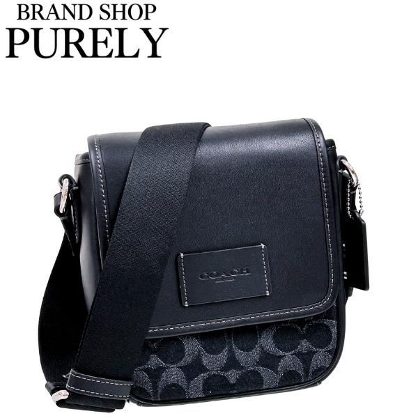 コーチ バッグ メンズ COACH ショルダーバッグ シグネチャー デニム ルーカス クロスボディ CAJ32 SV/BK ブラック