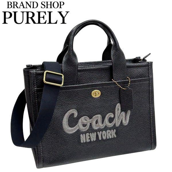 国内発送 コーチ バッグ レディース COACH トートバッグ 2WAY レザー カーゴ トート バッグ CAM75 B4/BK ブラック