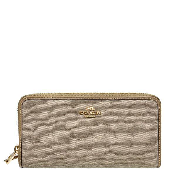 国内発送 コーチ 財布 レディース COACH 長財布 シグネチャー ロング ジップ アラウンド ウォレット CAO81 IMLG6 ダークナチュラルマルチ_1