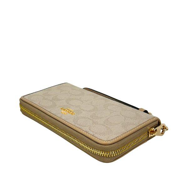国内発送 コーチ 財布 レディース COACH 長財布 シグネチャー ロング ジップ アラウンド ウォレット CAO81 IMLG6 ダークナチュラルマルチ_3