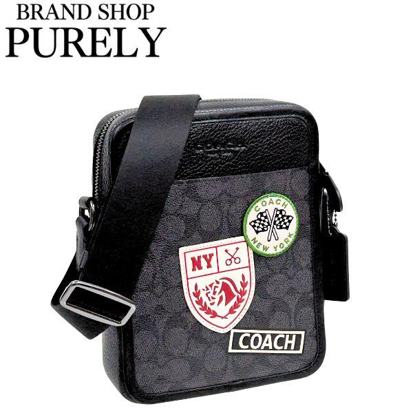 コーチ バッグ メンズ COACH ショルダーバッグ シグネチャー パッチ サリバン クロスボディ CAT79 QBA5F チャコールマルチ