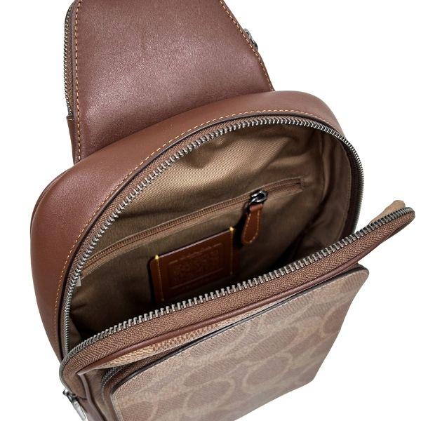 国内発送 コーチ バッグ メンズ COACH ショルダーバッグ シグネチャー イーサン パック スリングパック CBI71 QBYBK タン×ヴィンテージブラウン 国内発送 コーチ バッグ メンズ COACH ショルダーバッグ シグネチャー