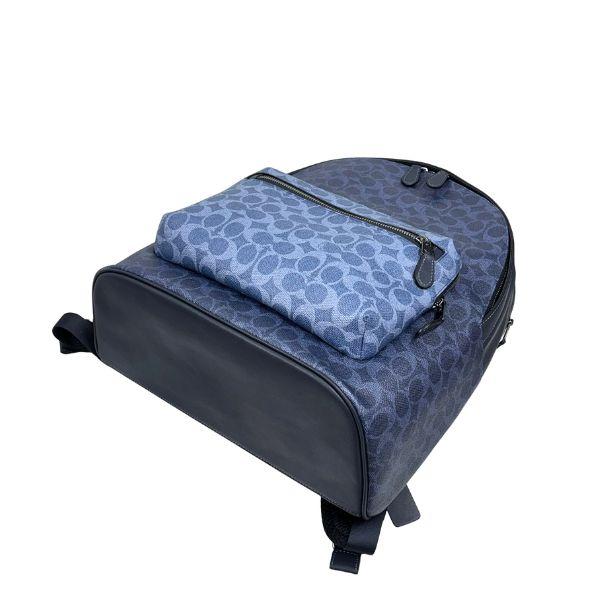 国内発送 コーチ バッグ メンズ COACH リュックサック ブロックド シグネチャー ウエスト バック パック CBI91 QBY2Y デニム×ライトデニム_3