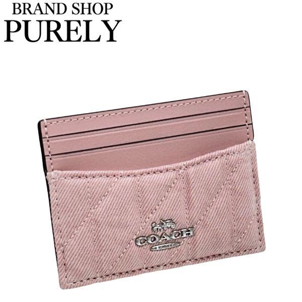 国内発送 コーチ カードケース レディース COACH パスケース スリム ID カード ケース CBR13 SVY2V バレリーナ×カーネーション