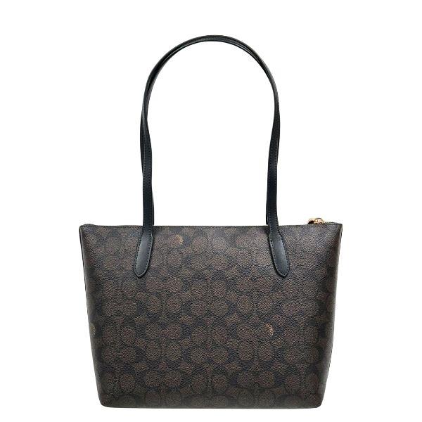 国内発送 コーチ バッグ レディース COACH トートバッグ シグネチャー フィオナ ジップ トート バッグ CBT18 IMXAQ ウォルナット×ブラック_2