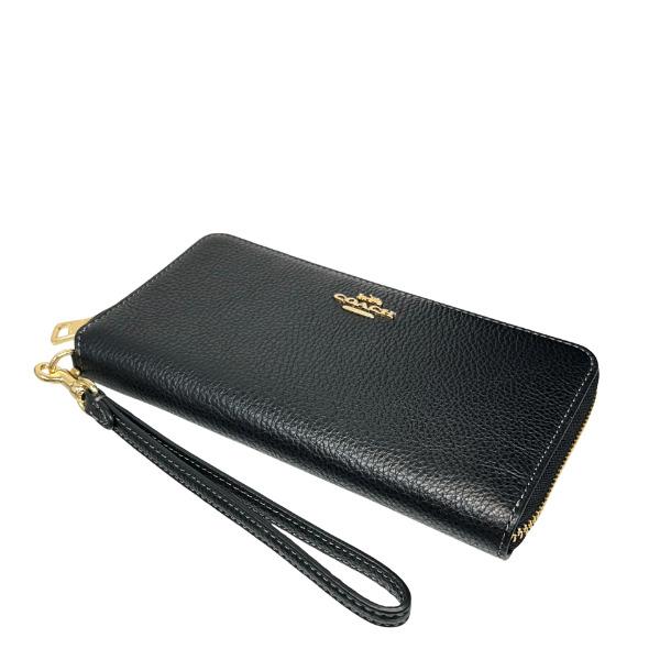 コーチ 財布 レディース COACH 長財布 レザー ロング ジップ アラウンド ウォレット デタッチャブル カードケース CBZ98 IMBLK ブラック