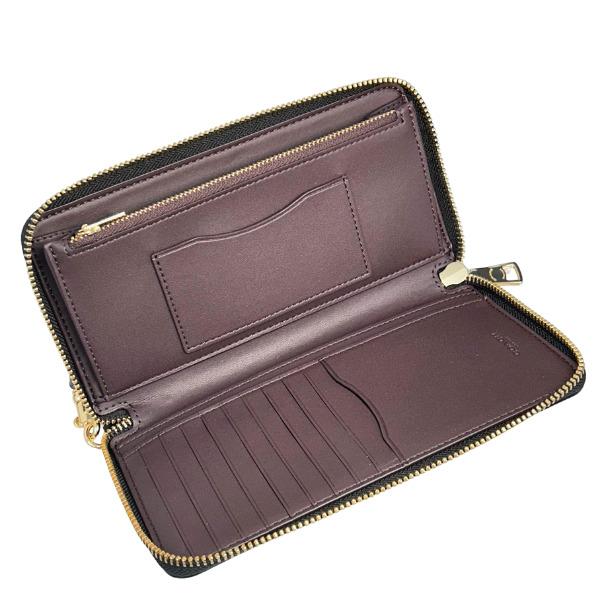 コーチ 財布 レディース COACH 長財布 レザー ロング ジップ アラウンド ウォレット デタッチャブル カードケース CBZ98 IMBLK ブラック