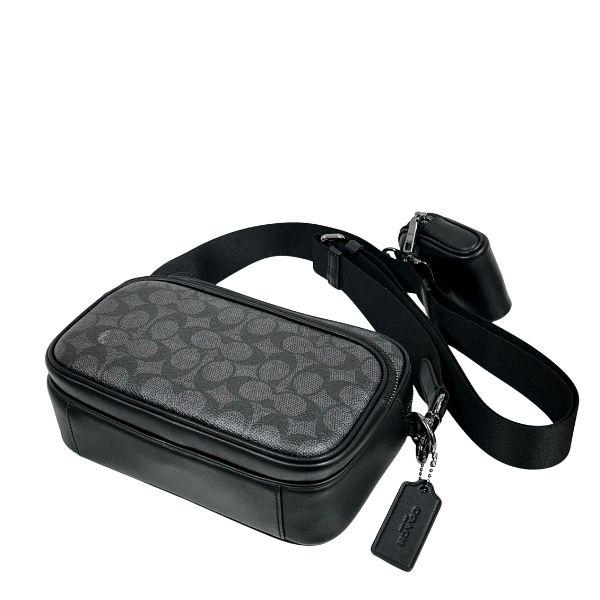 国内発送 コーチ バッグ メンズ COACH ショルダーバッグ シグネチャー フィンレイ クロスボディ バッグ CDB25 QBMI5 チャコール×ブラック_2