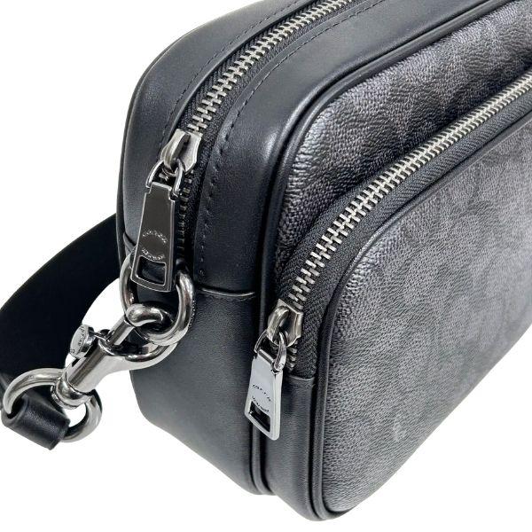 国内発送 コーチ バッグ メンズ COACH ショルダーバッグ シグネチャー フィンレイ クロスボディ バッグ CDB25 QBMI5 チャコール×ブラック_3