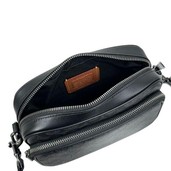 国内発送 コーチ バッグ メンズ COACH ショルダーバッグ シグネチャー フィンレイ クロスボディ バッグ CDB25 QBMI5 チャコール×ブラック_5