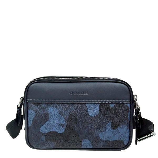 国内発送 コーチ バッグ メンズ COACH ショルダーバッグ シグネチャー カモ プリント グラハム クロスボディ CDC22 SVBLM ブルーマルチ_1
