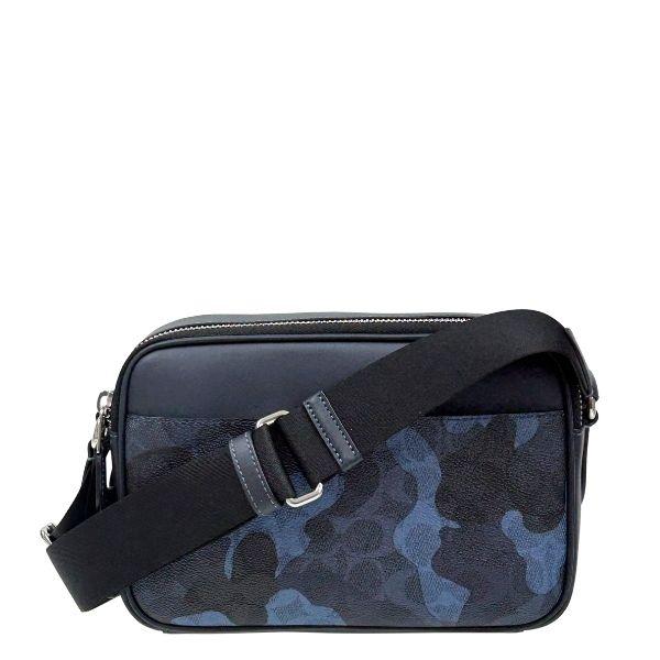 国内発送 コーチ バッグ メンズ COACH ショルダーバッグ シグネチャー カモ プリント グラハム クロスボディ CDC22 SVBLM ブルーマルチ_2