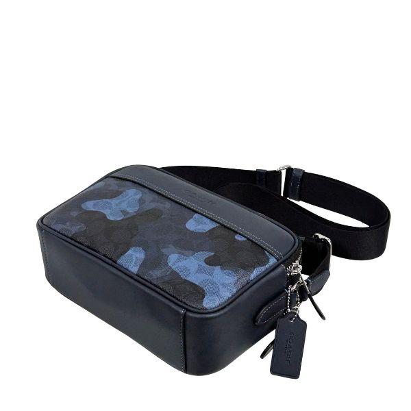 国内発送 コーチ バッグ メンズ COACH ショルダーバッグ シグネチャー カモ プリント グラハム クロスボディ CDC22 SVBLM ブルーマルチ_3