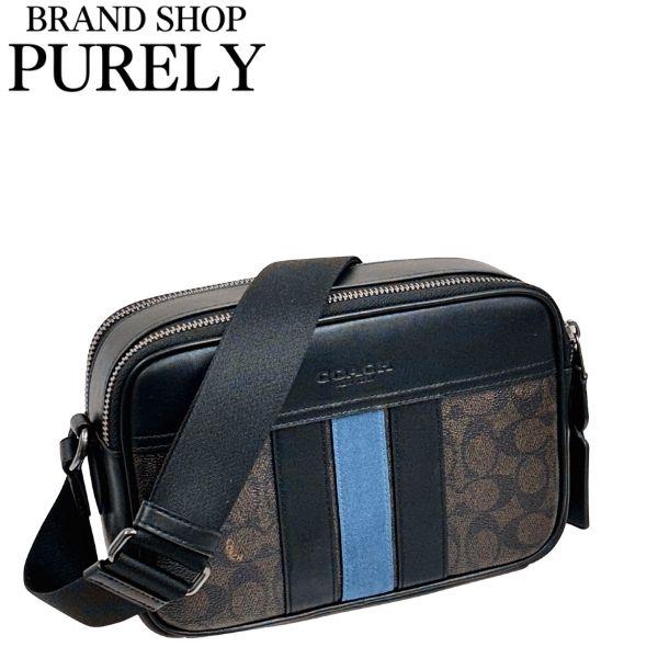 国内発送 コーチ バッグ メンズ COACH ショルダーバッグ シグネチャー ヴァーシティ グラハム クロスボディ CDC52 QBWAN ウォルナットマルチ