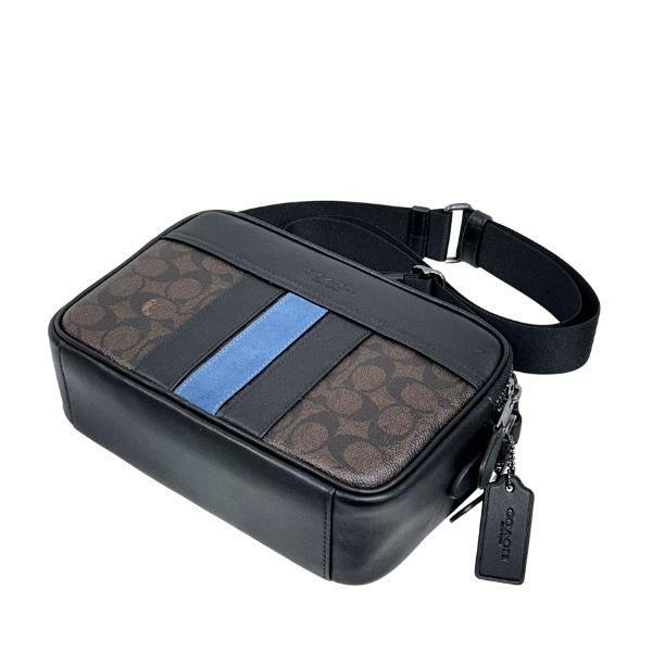 国内発送 コーチ バッグ メンズ COACH ショルダーバッグ シグネチャー ヴァーシティ グラハム クロスボディ CDC52 QBWAN ウォルナットマルチ_2