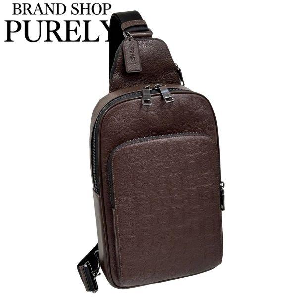 国内発送 コーチ バッグ メンズ COACH ショルダーバッグ シグネチャー レザー イーサン パック スリングパック CDC68 QBMPL メイプル