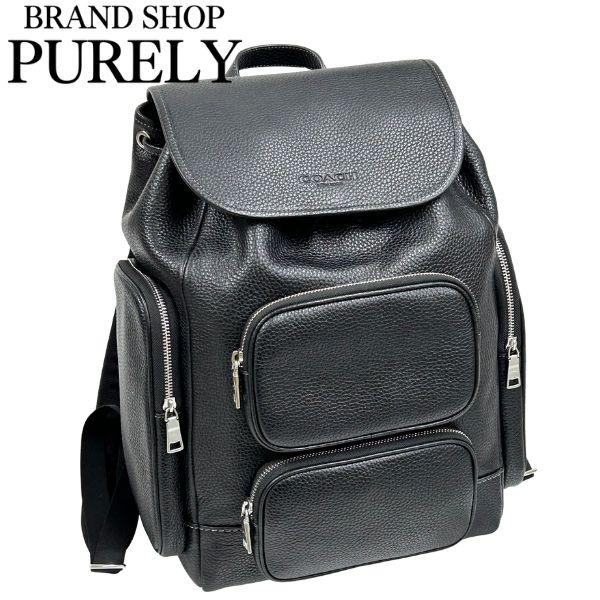 国内発送 コーチ バッグ メンズ COACH リュックサック レザー フィン バック パック CDC72 SV/BK ブラック