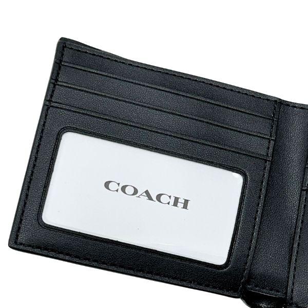 国内発送 コーチ 財布 メンズ COACH 折り財布 ヴァーシティ ストライプ ID ビルフォールド ウォレット CDD07 BLC ブラックマルチ_4