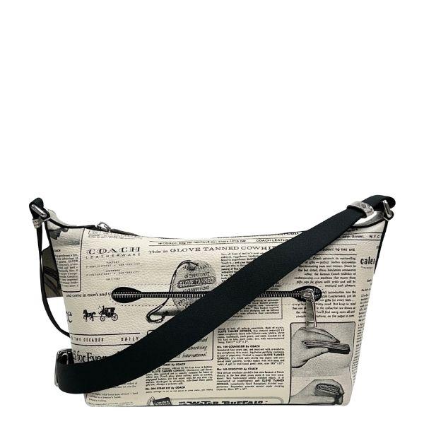 国内発送 コーチ ショルダーバッグ メンズ COACH バッグ ニュースペーパー プリント スモール フィン クロスボディ バッグ CDR22 SVCAH チョークマルチ_2