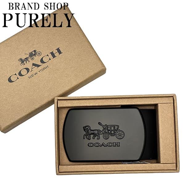 コーチ ベルトバックル メンズ COACH 小物 ホース アンド キャリッジ プラーク ベルト バックル CE865 BLK ブラック 送料無料の通販は