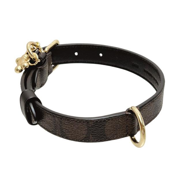 コーチ ペット用品 COACH 犬用首輪 中型犬 シグネチャー ミディアム ペット カラー CH146 IMAA8 ブラウン×ブラック 首輪