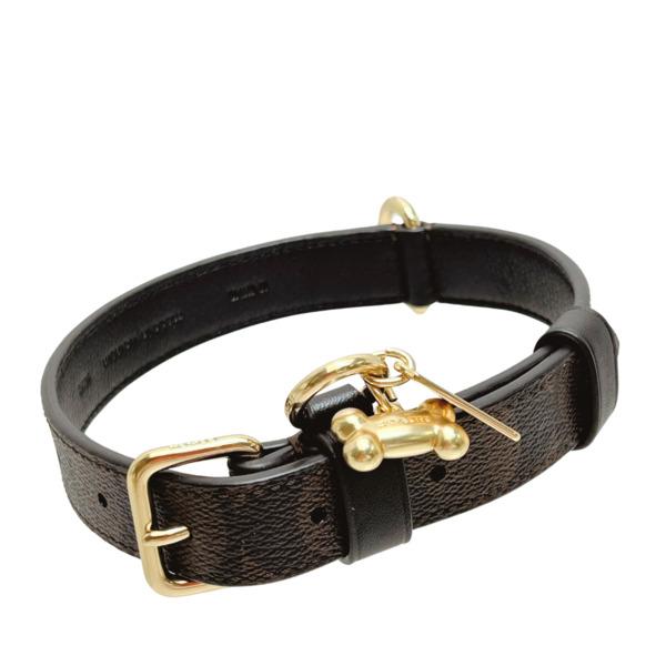 コーチ ペット用品 COACH 犬用首輪 中型犬 シグネチャー ミディアム ペット カラー CH146 IMAA8 ブラウン×ブラック 首輪