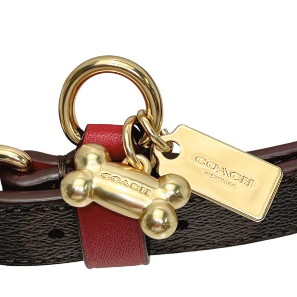 新品 コーチ COACH 犬 首輪 中型犬 大型犬 ラージサイズ シグネチャー
