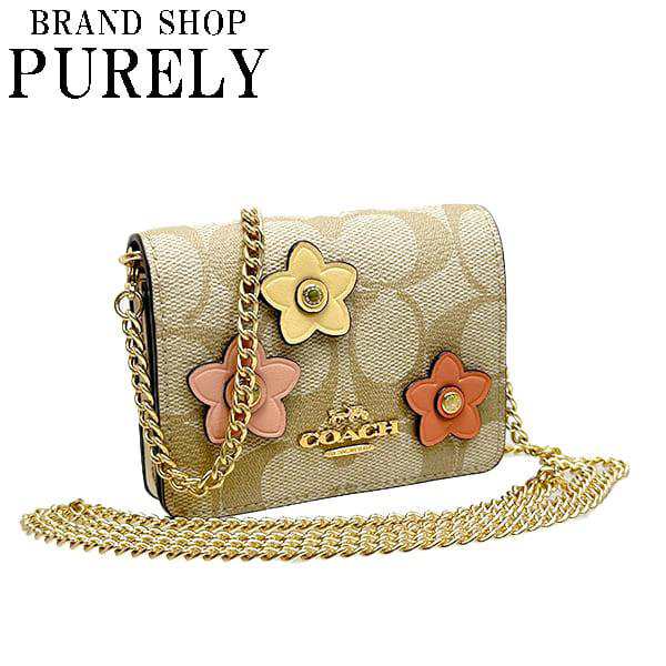 コーチ 財布 レディース COACH 折り財布 シグネチャー フローラル アップリケ ミニ ウォレット CH620 IMOT4 ライトカーキマルチ 送料無料の通販は