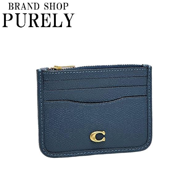 コーチ 財布 レディース COACH ケース レザー ジップ カード ケース CH817 B4/DE デニム