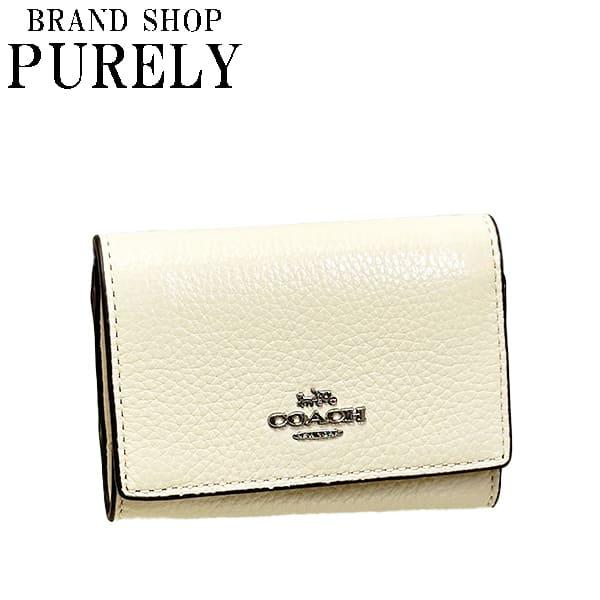 コーチ 財布 レディース COACH 折り財布 レザー マイクロ ウォレット CM238 SV/HA チョーク
