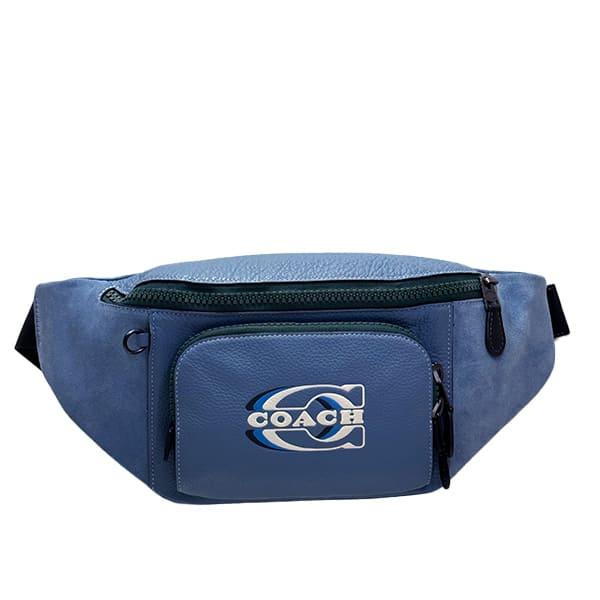 コーチ バッグ メンズ COACH ボディバッグ カラーブロック コーチ スタンプ トラック ベルト バッグ CM274 QBW5J ライトミストマルチ