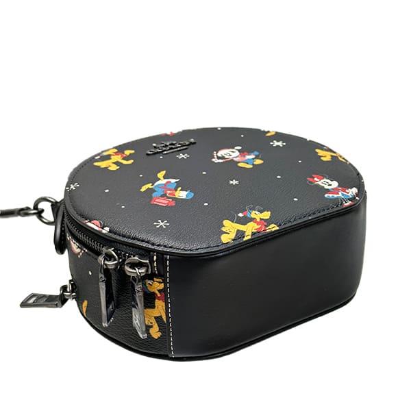 コーチ バッグ レディース COACH ショルダーバッグ DISNEY×COACH ホリデープリント キャンティーン クロスボディ CM846 QB/M2 ブラックマルチ コーチ バッグ レディース COACH ショルダーバッグ DISNEY×COACH