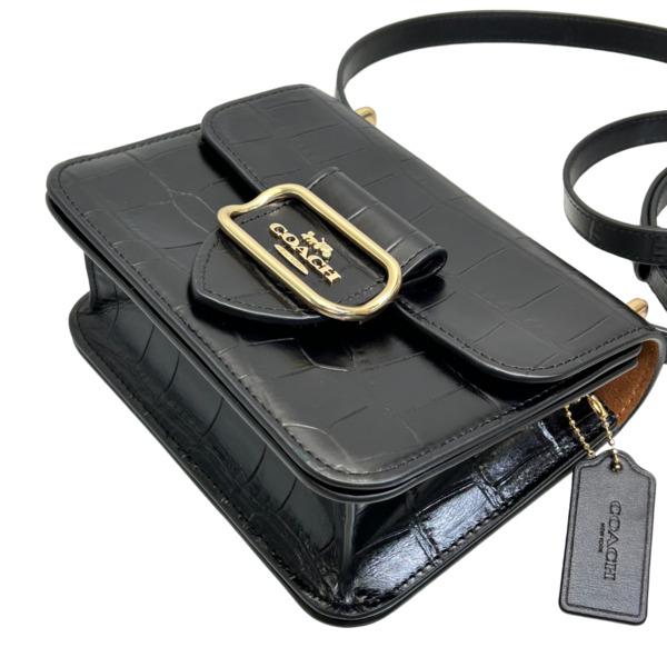 COACH コーチ CN313 モーガン スクエア クロスボディ クロコ型押し 